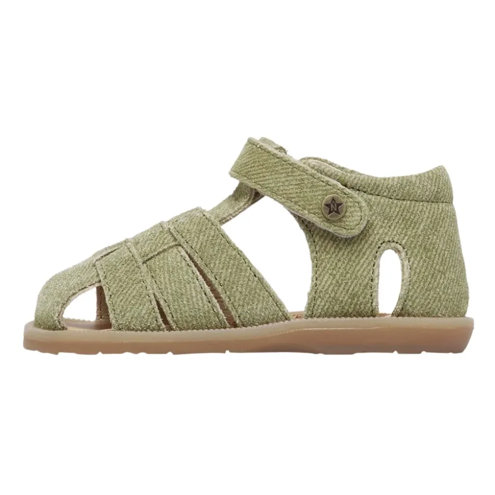 Half-open printed leather sandals ZAFFIRO