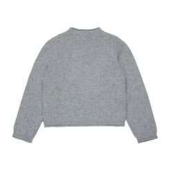 Jasnoszara Sweter Dziecięcy z Logo