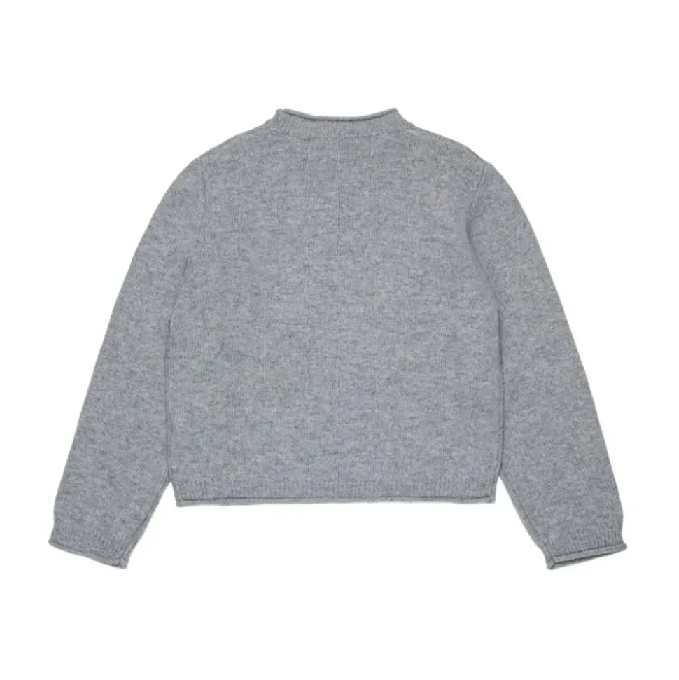 Jasnoszara Sweter Dziecięcy z Logo