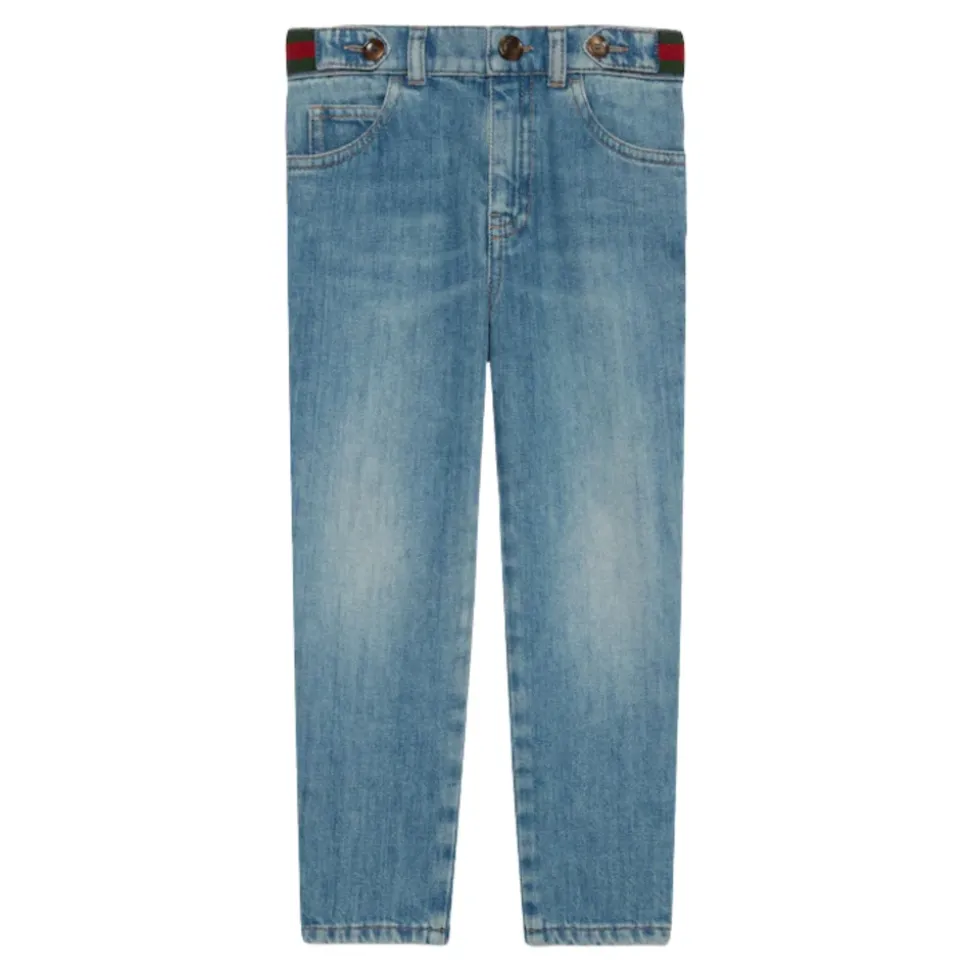 Jeansy Denim z Detalem Web