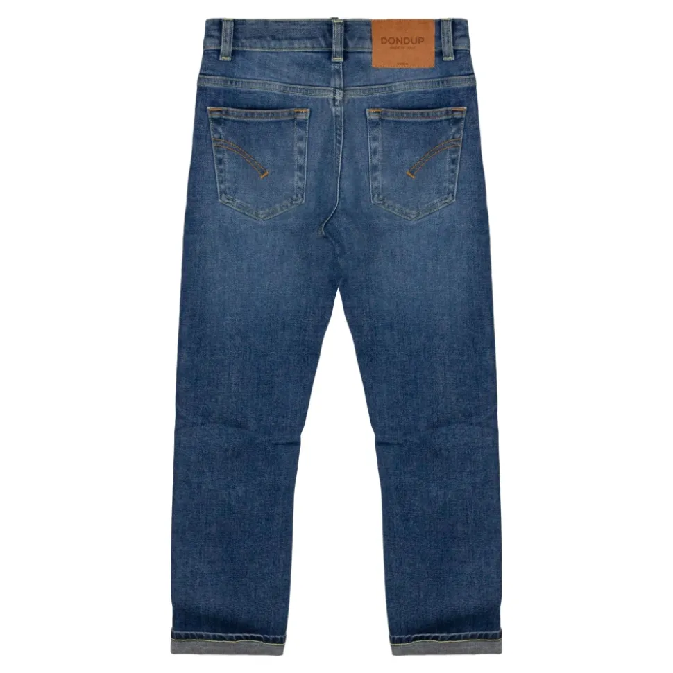Jeansy z bawełnianego denimu w kolorze indygo