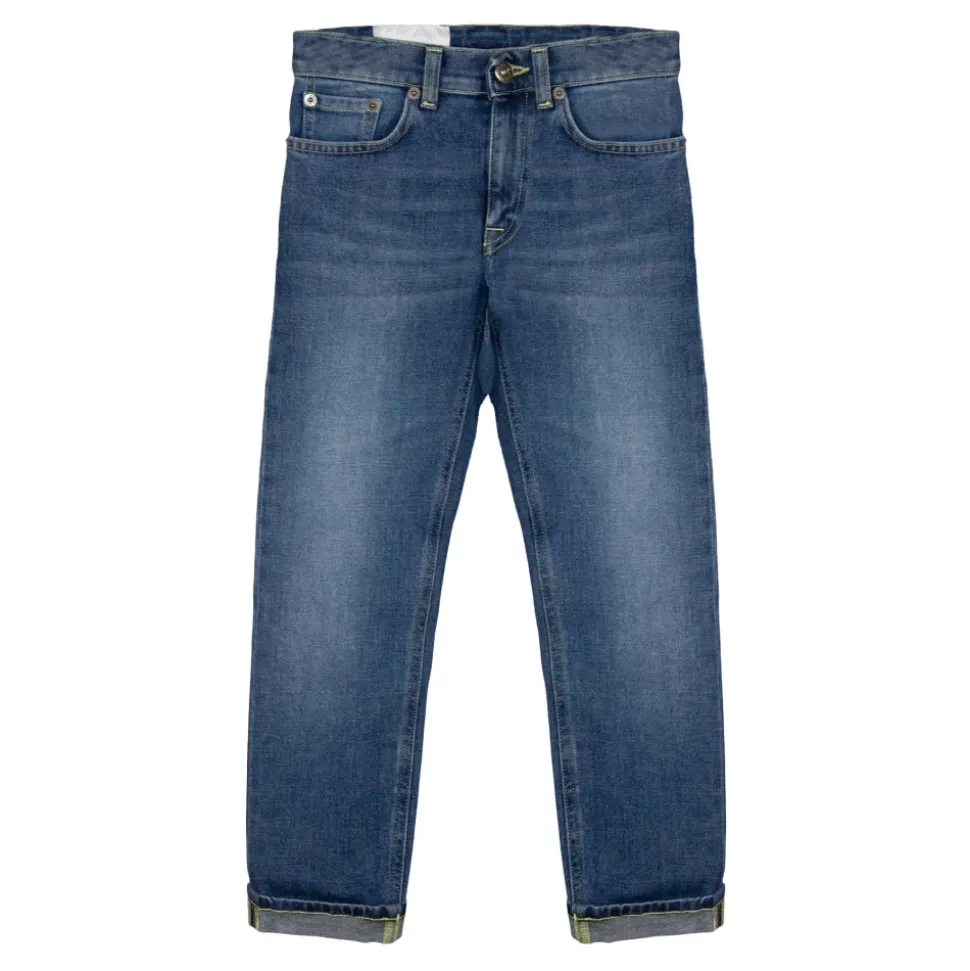 Jeansy z bawełnianego denimu w kolorze indygo