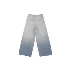 Jeansy z lejącego denimu o szerokich nogawkach z efektem ombre