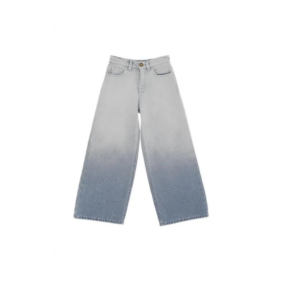 Jeansy z lejącego denimu o szerokich nogawkach z efektem ombre