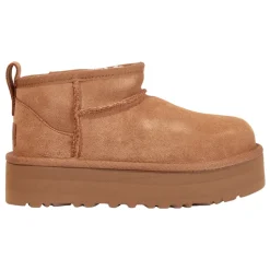 Klasyczne Ultra Mini Platformowe Buty w Brązowym