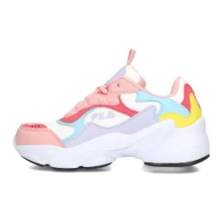 Kolorowe Niskie Dziewczęce Sneakersy