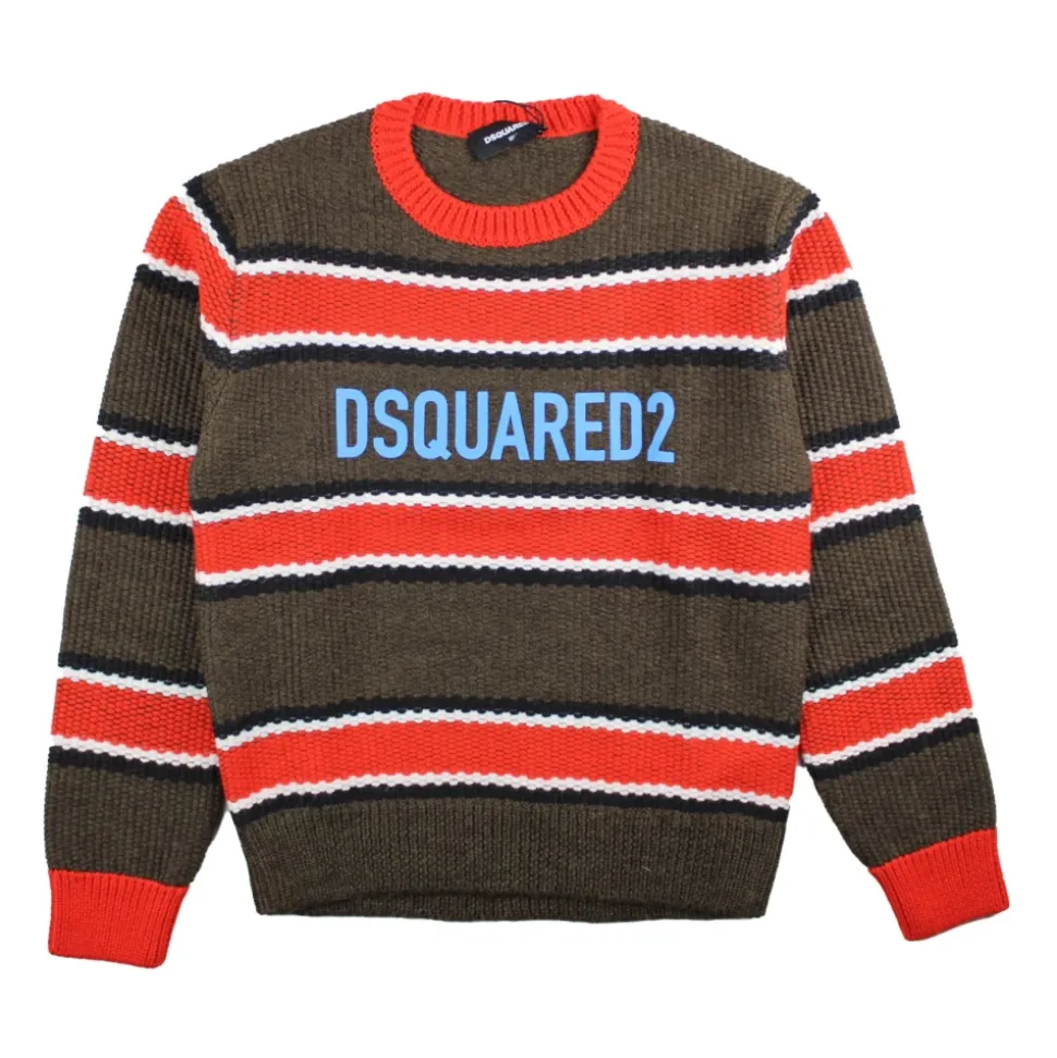 Kolorowy Sweter z Logo dla Chłopców