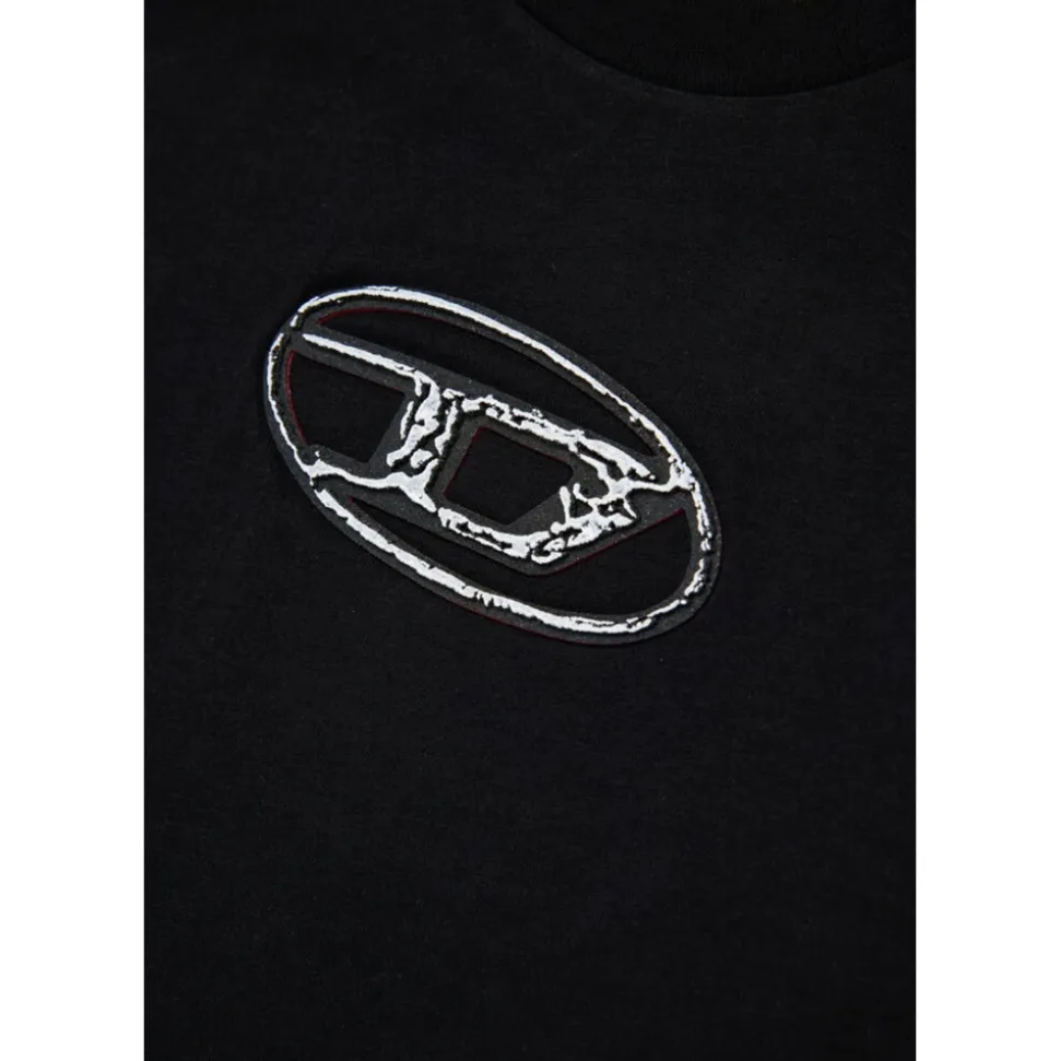 Koszulka z dżerseju z wielowarstwowym logo Oval D