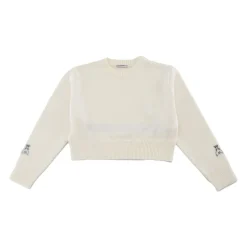 Krótki Sweter z Okrągłym Dekoltem
