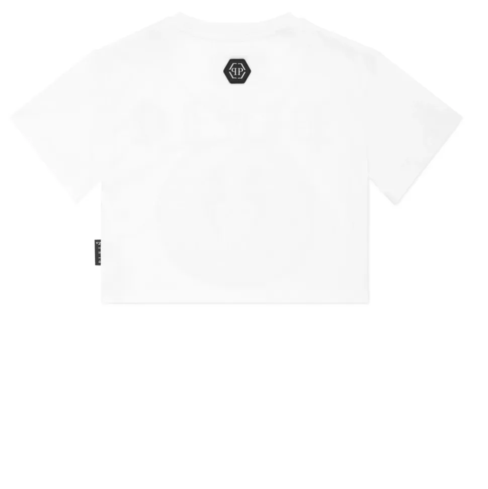 Krótki T-shirt z okrągłym dekoltem SS Smile