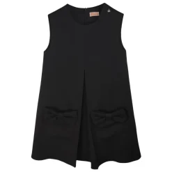La Mia Bambina Sukienka typu Pinafore z Aplikowanymi Kokardami