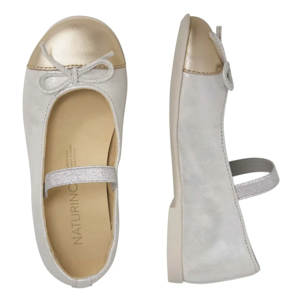 Laminated leather ballet flats CROISE' TIP