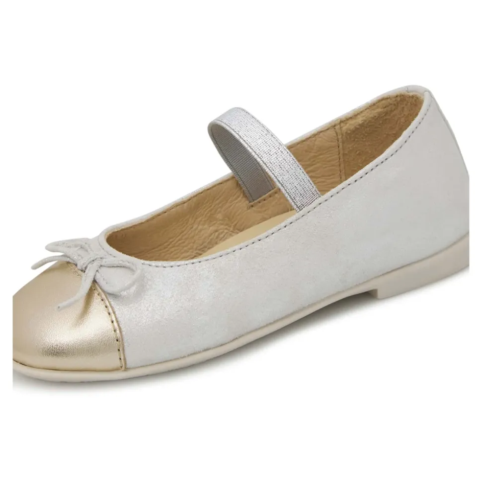 Laminated leather ballet flats CROISE' TIP