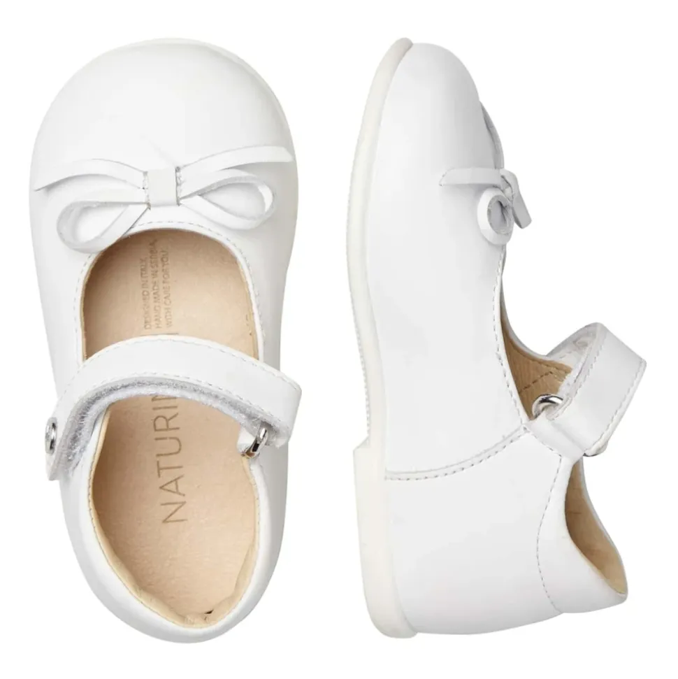 Leather ballet flats with bow BALLET
