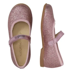 Leather ballet flats with glitters ELANA