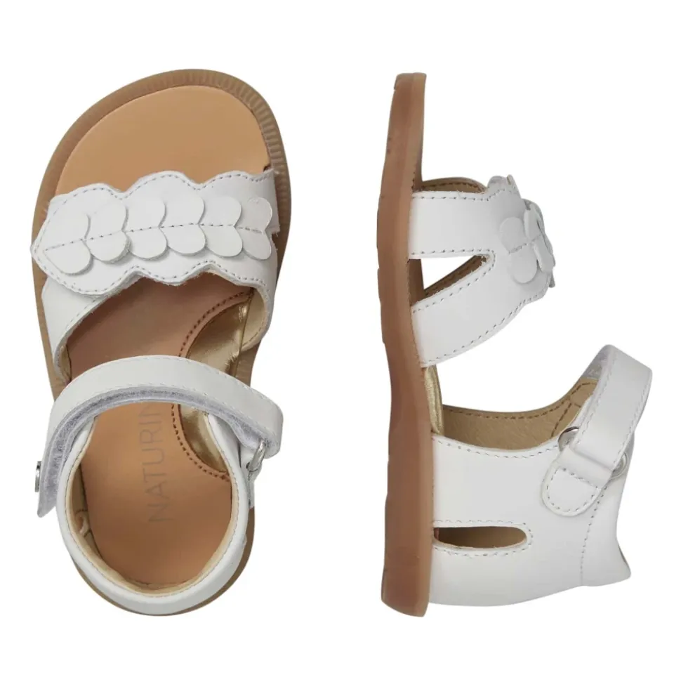 Leather sandals with hearts FIRUN