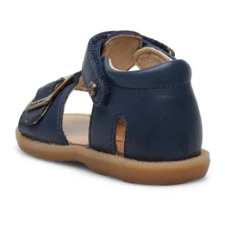 Leather sandals with strap QUARZO