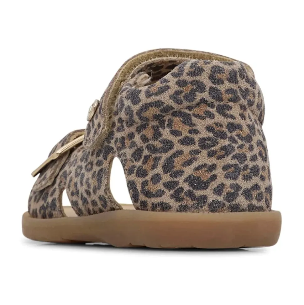 Leopard print suede sandals REVION