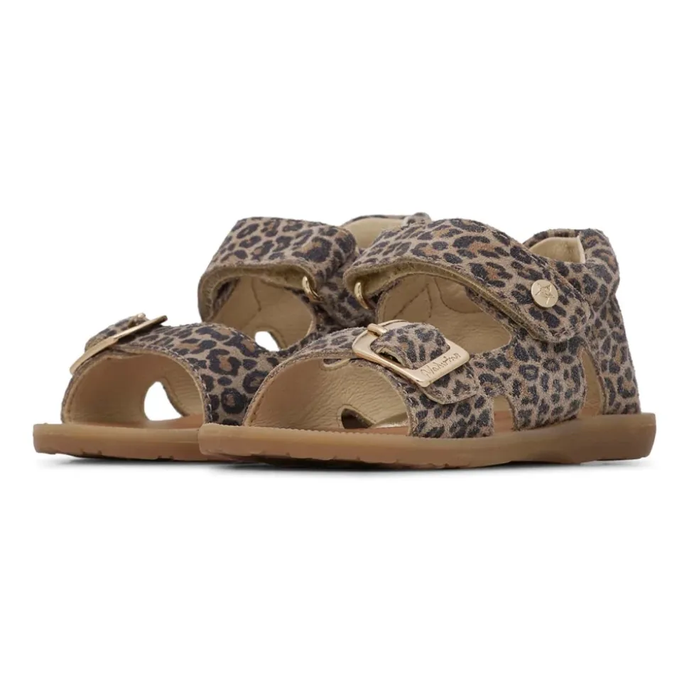 Leopard print suede sandals REVION