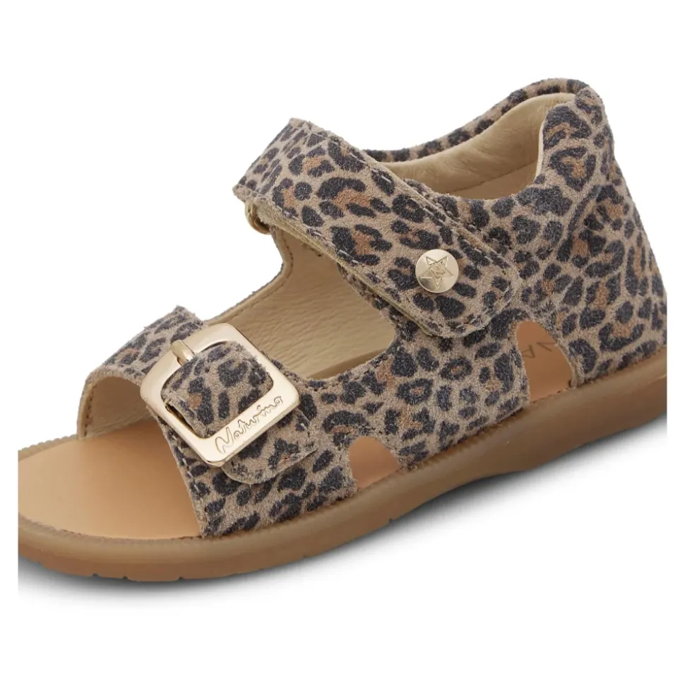 Leopard print suede sandals REVION
