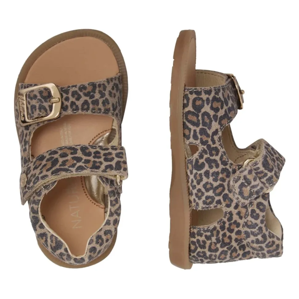 Leopard print suede sandals REVION