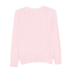 Maglia girocollo a trecce