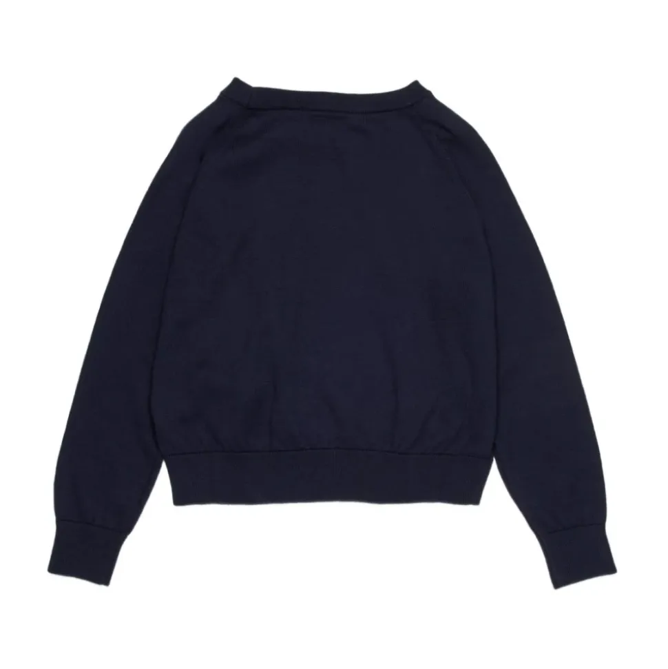 Maglia girocollo in tessuto e logo