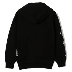Maple Leaf Print Logo Hooded Top