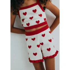 Maqui Short Hearts Jacquard
