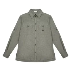 Melange Wool Mat Shirt