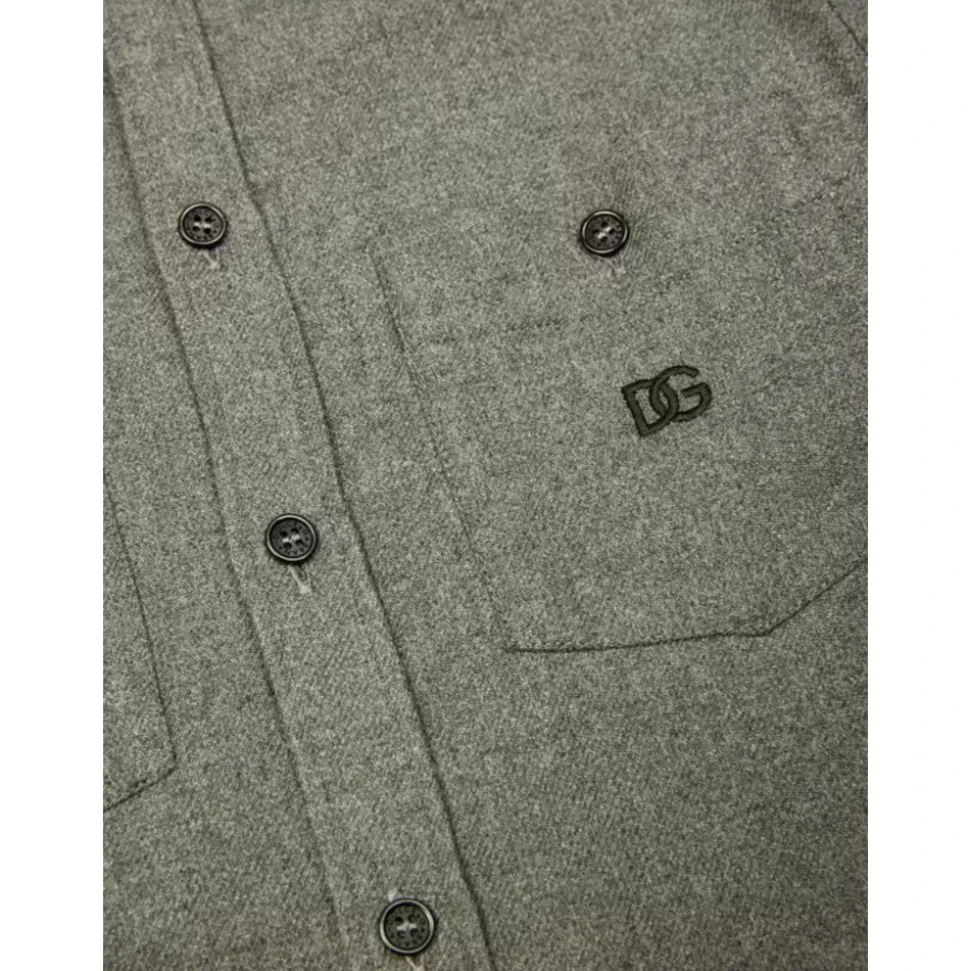 Melange Wool Mat Shirt