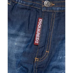 Miękkie jeansy cargo z efektem vintage