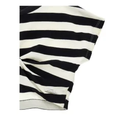 Modny Bawełniany T-shirt z Paskami
