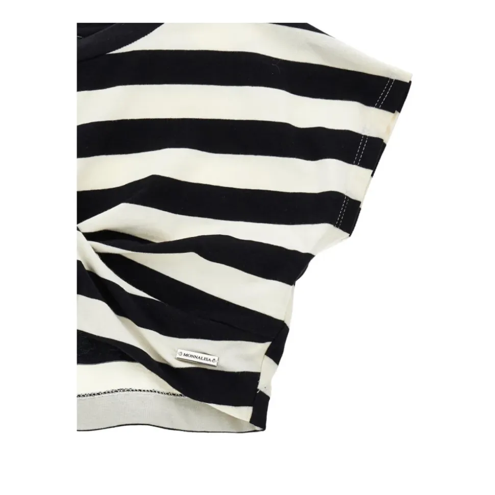 Modny Bawełniany T-shirt z Paskami
