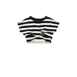 Modny Bawełniany T-shirt z Paskami