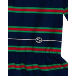 Niebieska sukienka polo w paski