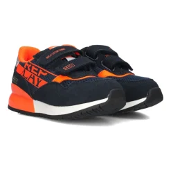 Niebieskie i Pomarańczowe Buty Dziecięce Shoot Kid 6
