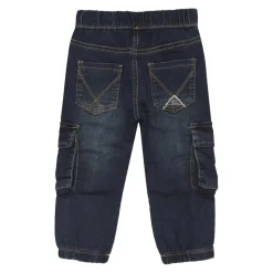 Niebieskie jeansy cargo dla niemowląt