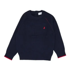 Niebieski Sweter Z Dzianiny