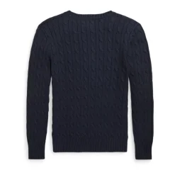 Niebieski Sweter z Haftem Konika