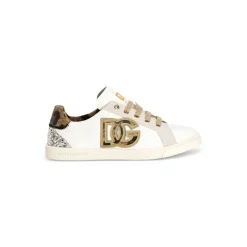 Oryginalne Sneakersy z Brokatem i Haftem