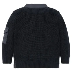 Padded Cotton Zip Cardigan