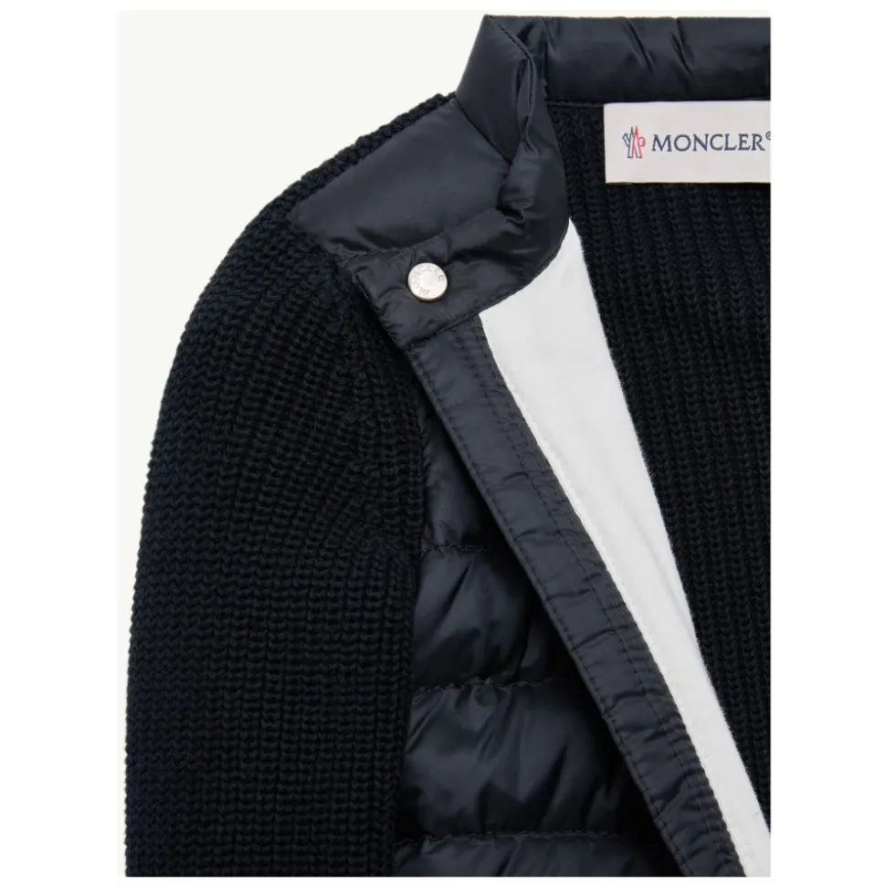 Padded Cotton Zip Cardigan