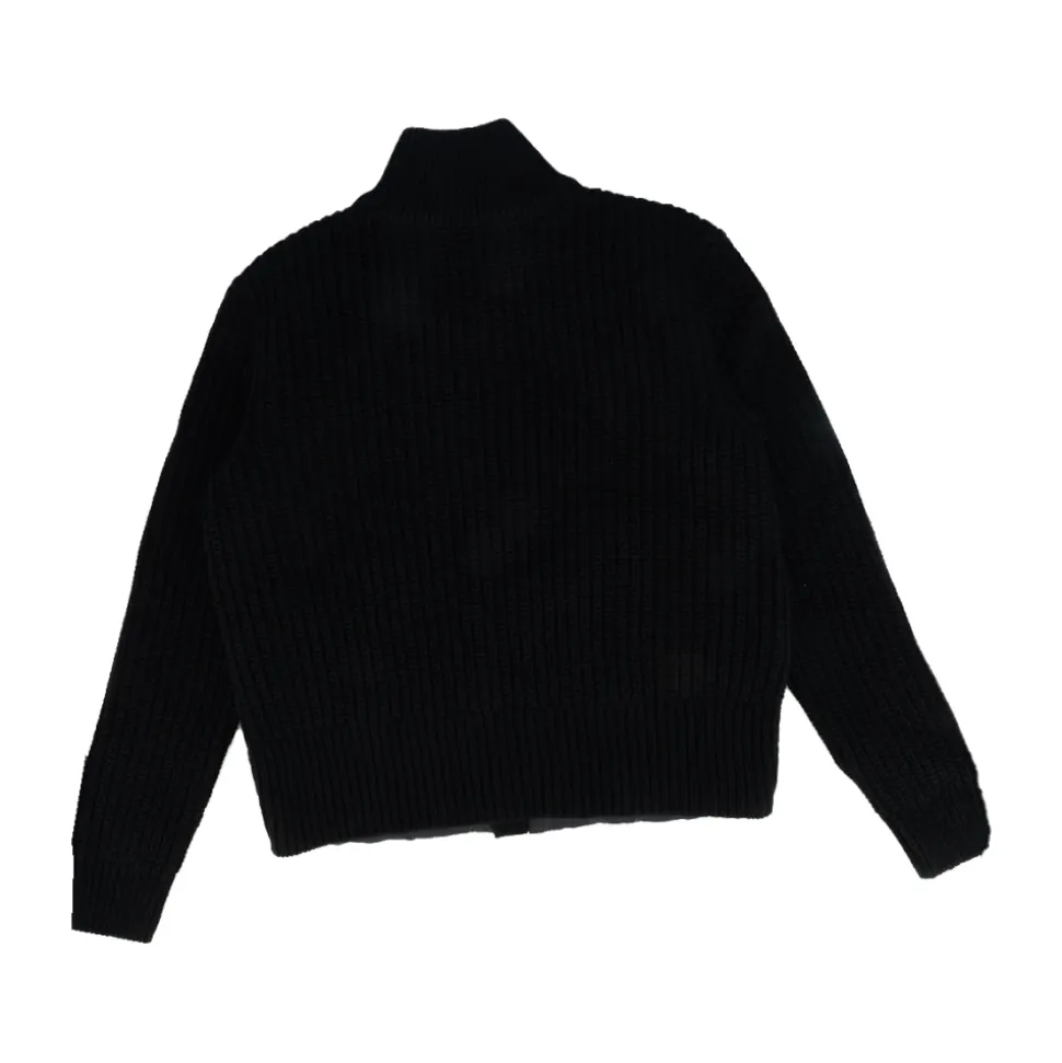 Padded Wool Zip Cardigan