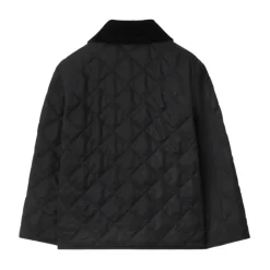 Pikowana Czarna Kurtka Parka