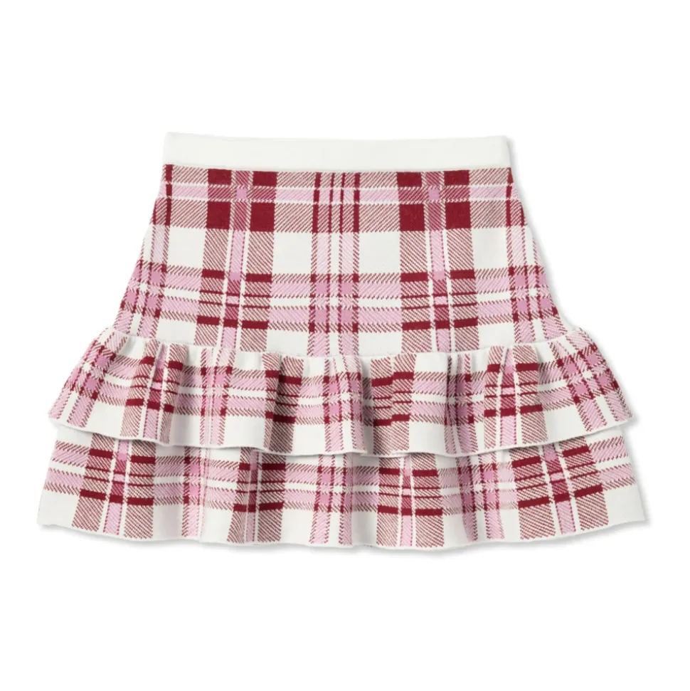 Plaid Ruffled Skirt