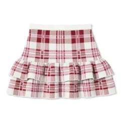 Plaid Ruffled Skirt