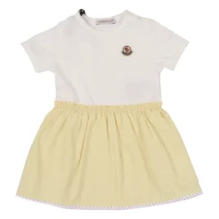 Pleated Cotton Blend Dress