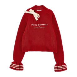 Pull con polsini arricciati