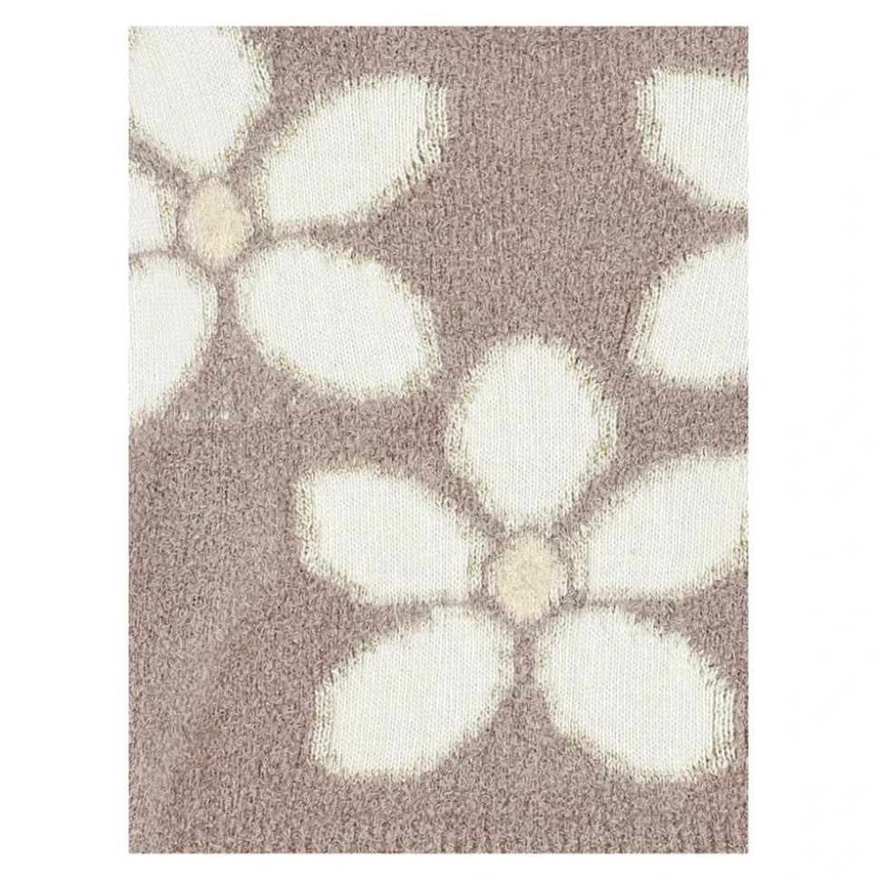 Pullover con fiori a intarsio